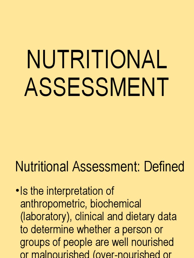 ABCD Method of Nutritional Assessment | PDF | Malnutrition | Nutrition