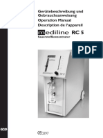 Mediline RC5 Oxygen Concentrator - User Manual (En, De, FR)
