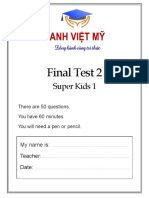 Final Test 2: Super Kids 1