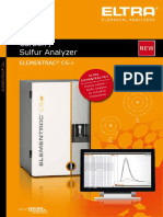 Carbon / Sulfur Analyzer: Elementrac CS-i