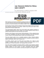 Amazon Failed in China 2019