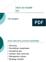 Intervention For Health Promotion: Yuli Isnaeni