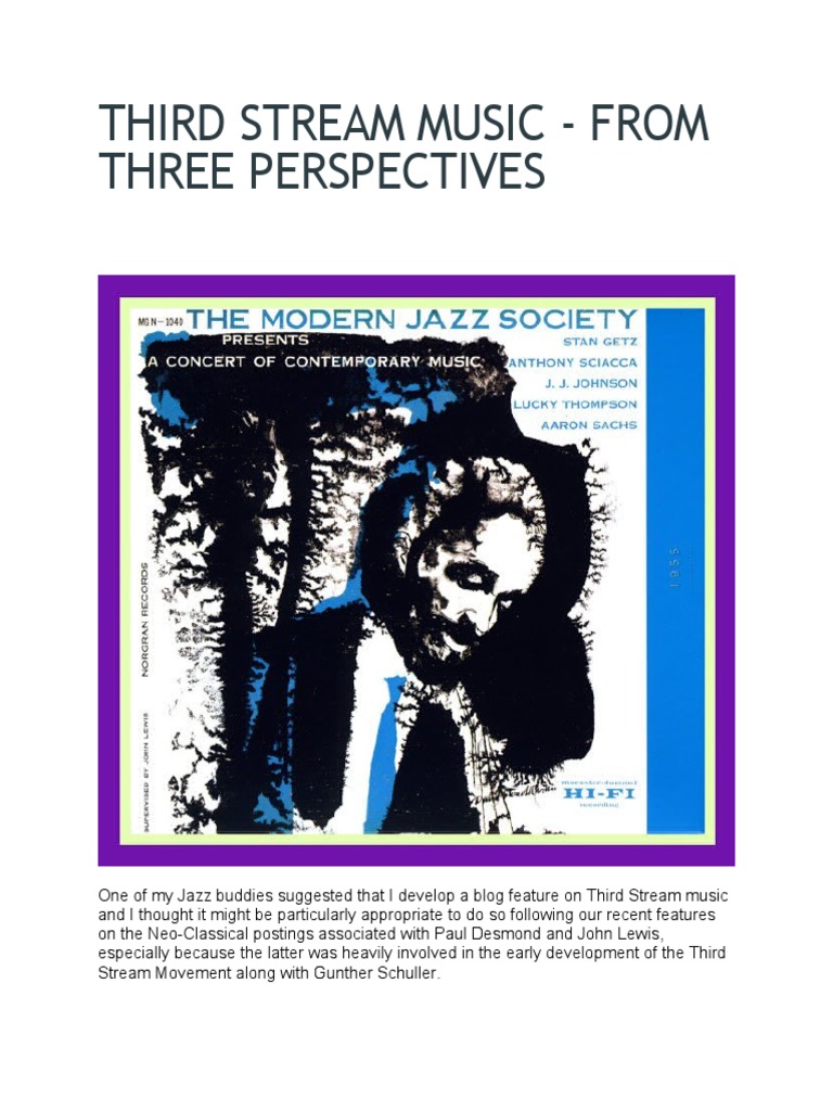 Third Stream Music Pdf Jazz Musical Compositions