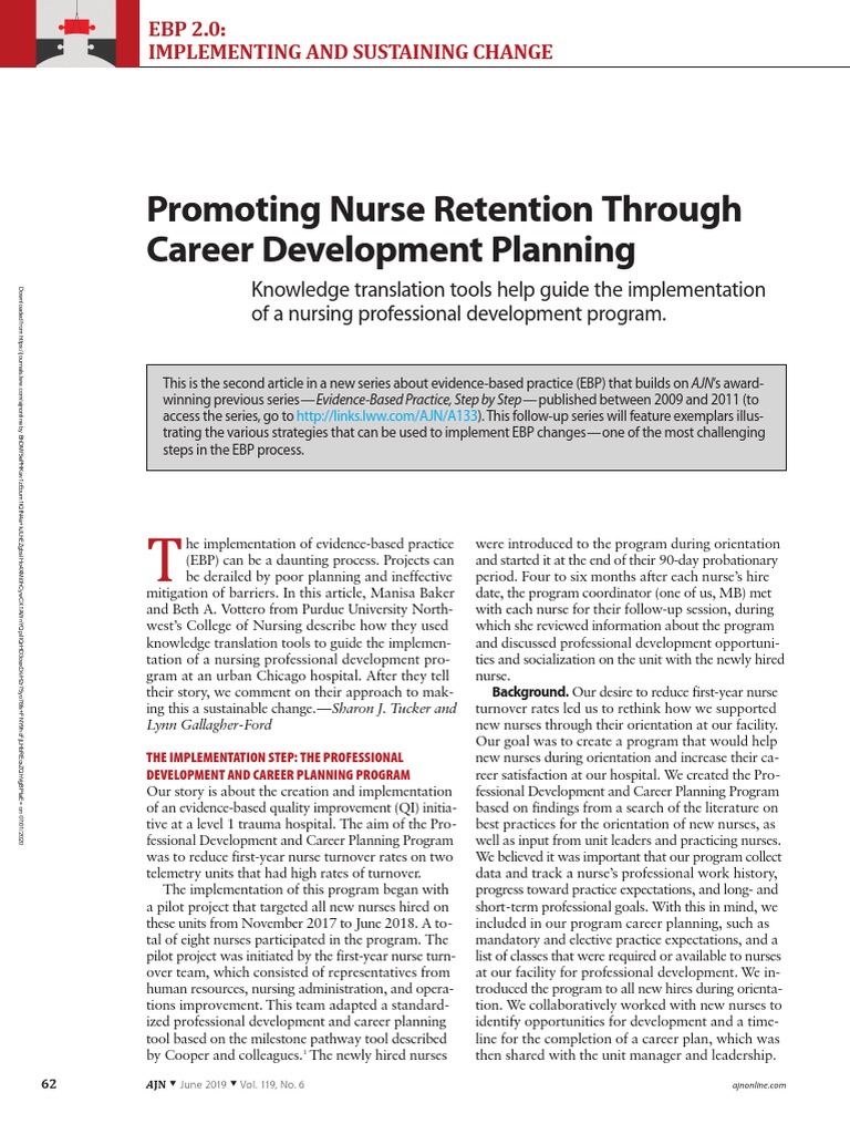 2ebp 2 0 Promoting Nurse Retention Through Career | PDF | Nursing ...