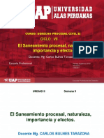 SEMANA 5 - SANEAMIENTO PROCESAL