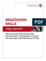 Negotiation Skills Free Report
