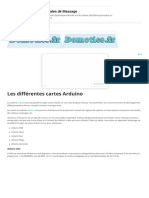 Les Différentes Cartes Arduino - Domotics PDF