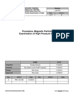 Procedure, Magnetic Particle Examination of High Pressure Iron