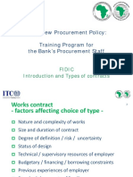 FIDIC - Types of Contracts