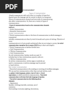 Types of Communication: Verbal Communication Nonverbal Communication