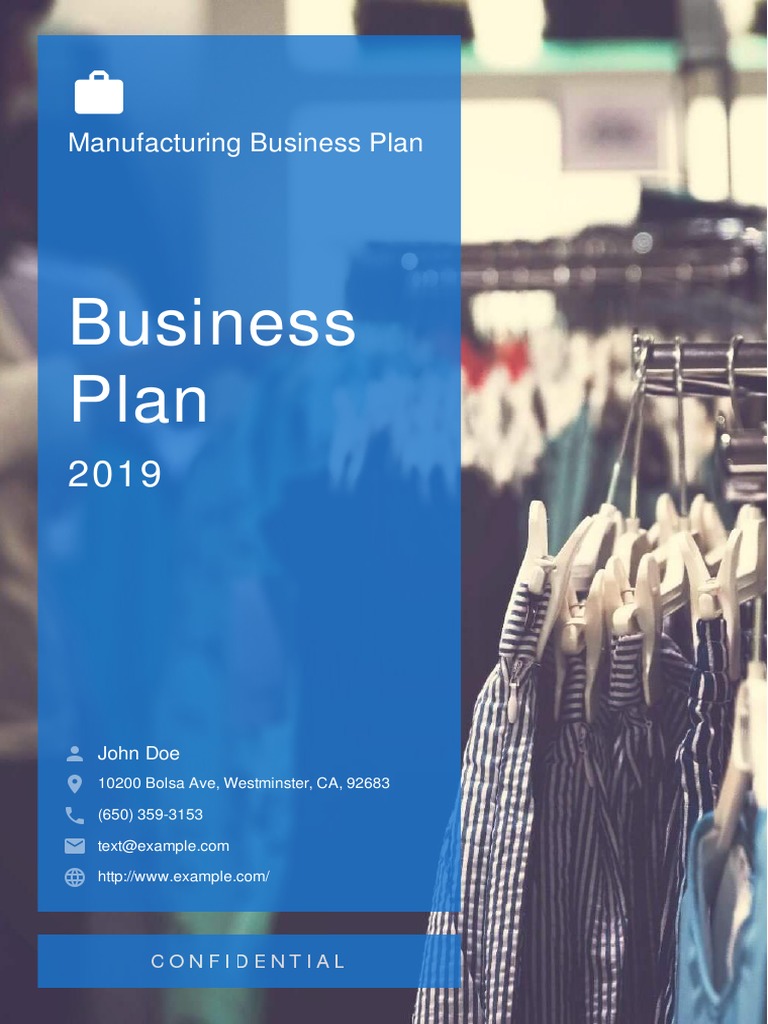 manufacturing business plan example pdf