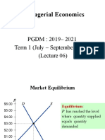 Managerial Economics: PGDM: 2019 - 2021 Term 1 (July - September, 2019) (Lecture 06)