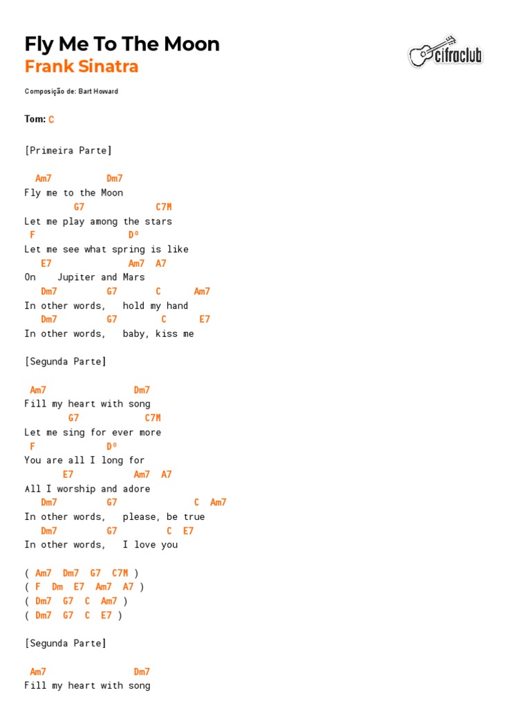 Cifra Club Frank Sinatra Fly Me To The Moon Pdf