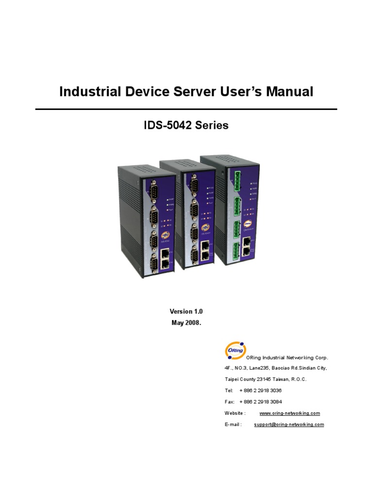Industrial Device Server Guide | PDF | Ip Address | Transmission ...