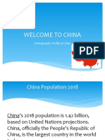 Welcome To China: Demographic Profile of China