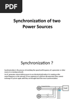 Synchronization of Two Power Sources