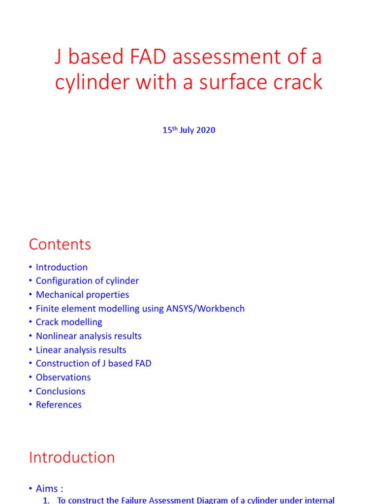 J-Based FAD Analysis of Cracked Cylinder | PDF | Fracture | Classical ...