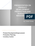 Presentation On Product Development Production and Inventory Management