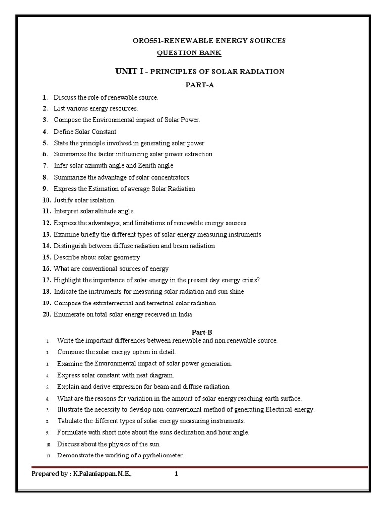 Beam vs. Diffuse Radiation in Solar Energy | PDF | Solar Energy ...
