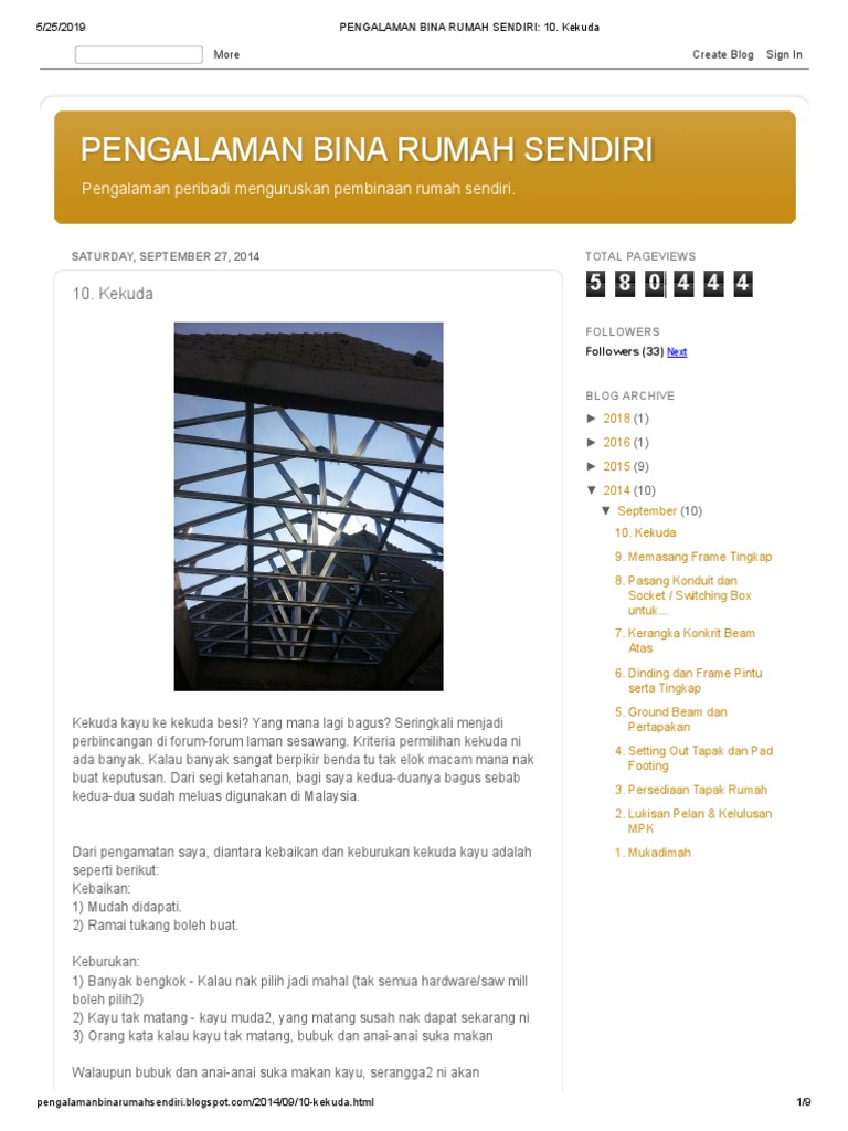 Pengalaman Bina Rumah Sendiri 10 Kekuda Pdf