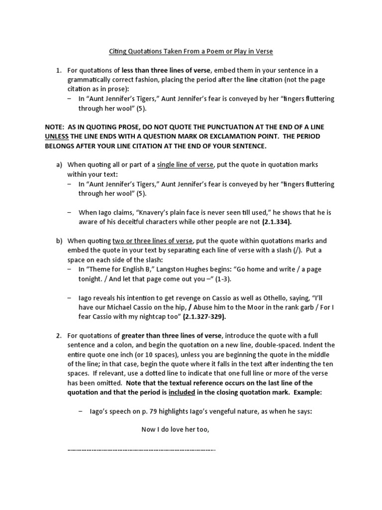 Referencing Verse Quotations 1 Iago Grammar