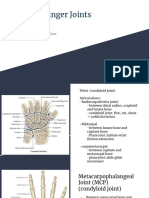 Wrist and Finger Joints Table F