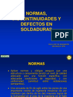 6. NORMAS, DISCONTINUIDADES Y DEFECTOS EN SOLDADURAS (1)