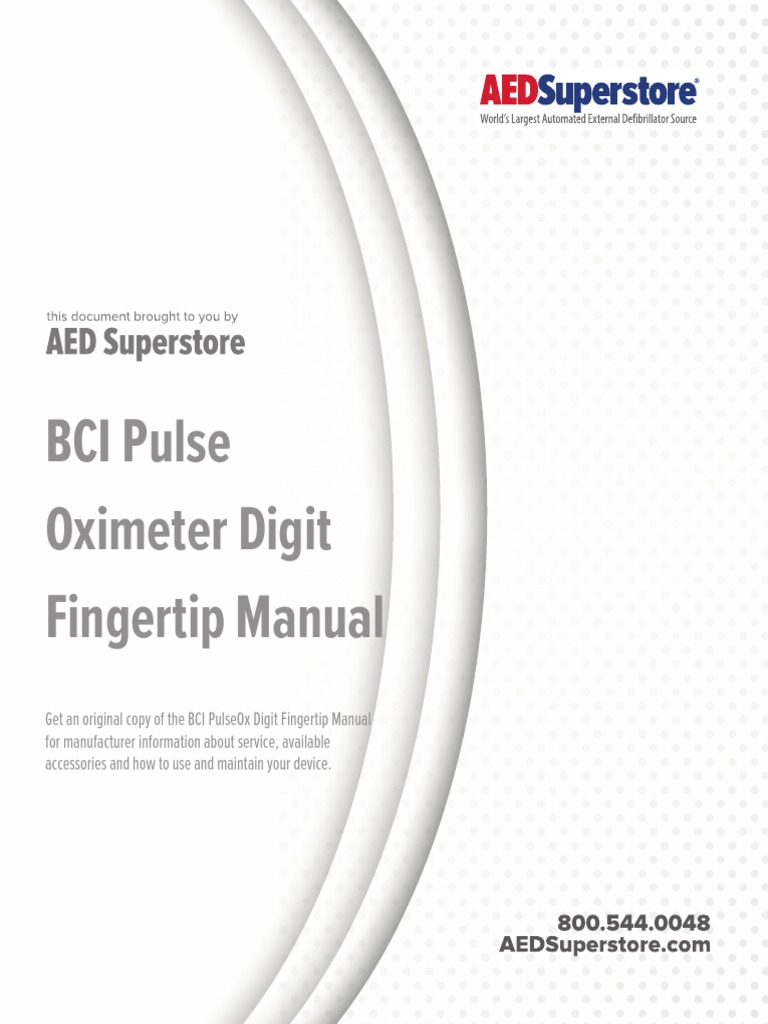 Bci Pulse Oximeter Digit Fingertip Manual PDF PDF