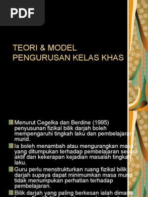 Teori Model Pengurusan Kelas Khas Pdf