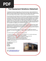 Test Equipment Solutions Datasheet