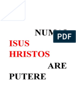 Numai Isus Hristos