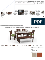 Arabia - Oribi 6 Seater Dining Table Set (With Bench) : Search