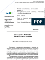 La Educación Ambiental y Formación Del Profesorado - (PG 1 - 5)
