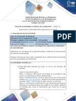 Final Guía de Actividades y Rúbrica de Evaluación - Tarea 4 - Desarrollar La Actividad Final Propuesta en El Curso PDF