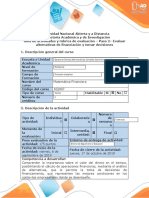 Guía de Actividades y Rúbrica de Evaluación - Paso 2 - Evaluar Alternativas de Financiación y Tomar Decisiones