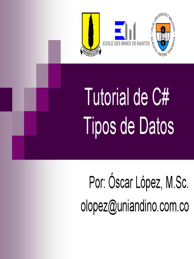 Tipos de Datos Programación C# | PDF | C Sharp (lenguaje de ...