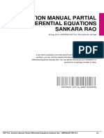 Solution Manual Partial Differential Equations Sankara Rao