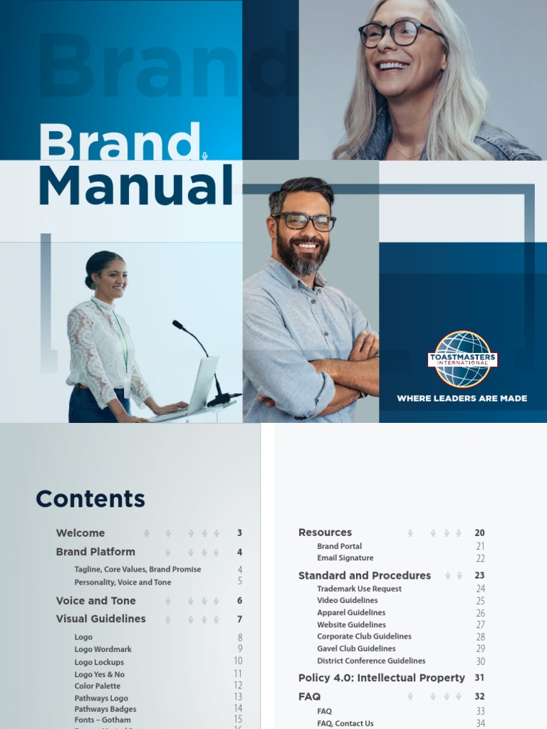 Brand Manual PDF PDF Typefaces Logos