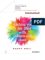 IndusInd Bank Wishes You A Happy Holi