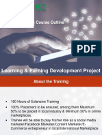Learning & Earning Development Project: Digital Marketing Course Outline
