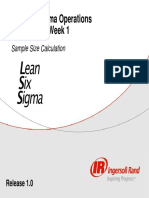 Lean Six Sigma Operations Black Belt - Week 1: Sample Size Calculation