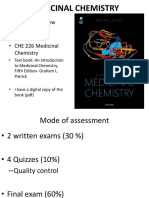 Lecturer: Andrew Banyikwa, PHD - Che 226 Medicinal Chemistry