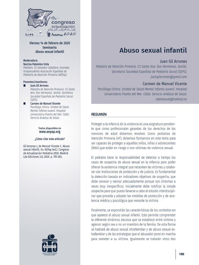 Abuso Sexual Infantil | PDF | Abuso sexual | Abuso Sexual Infantil