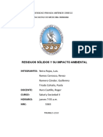 Residuos Sólidos y Su Impacto Ambiental