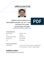 CV Roberto Carlos Morales Quispe