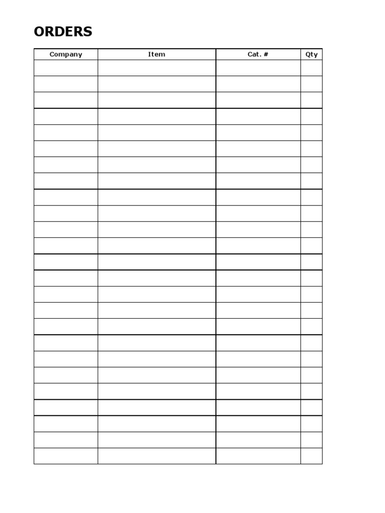 Orders | PDF