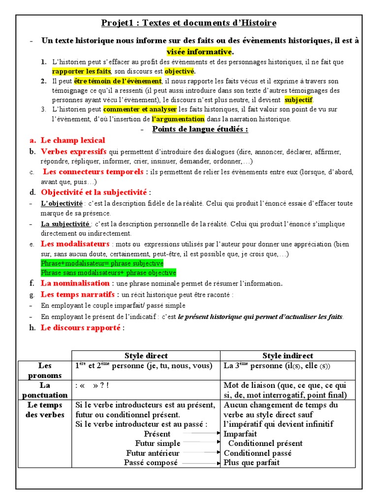 Texte Historique Bac 2023 Texte Historique | PDF | Phrase | Discours (linguistique)