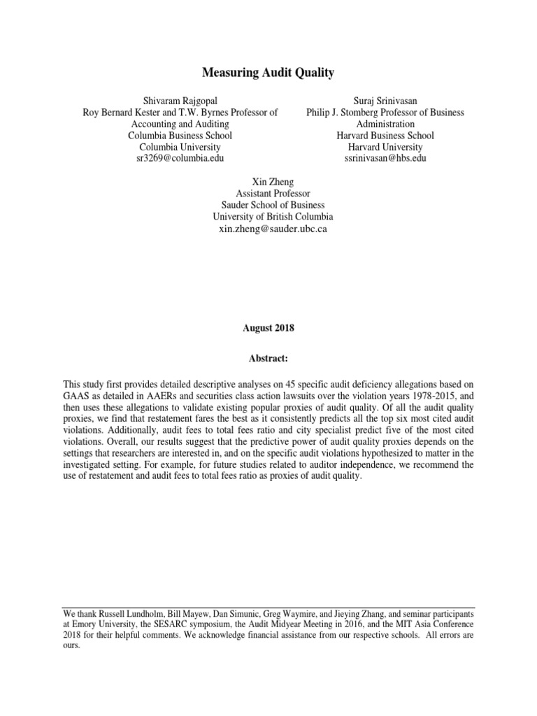 HARC 2019 Paper 82 | PDF | Financial Audit | Audit