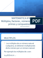 MCM, múltiplos y factores en matemática 6° básico