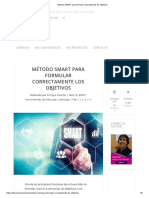 Método SMART para Formular Correctamente Los Objetivos PDF